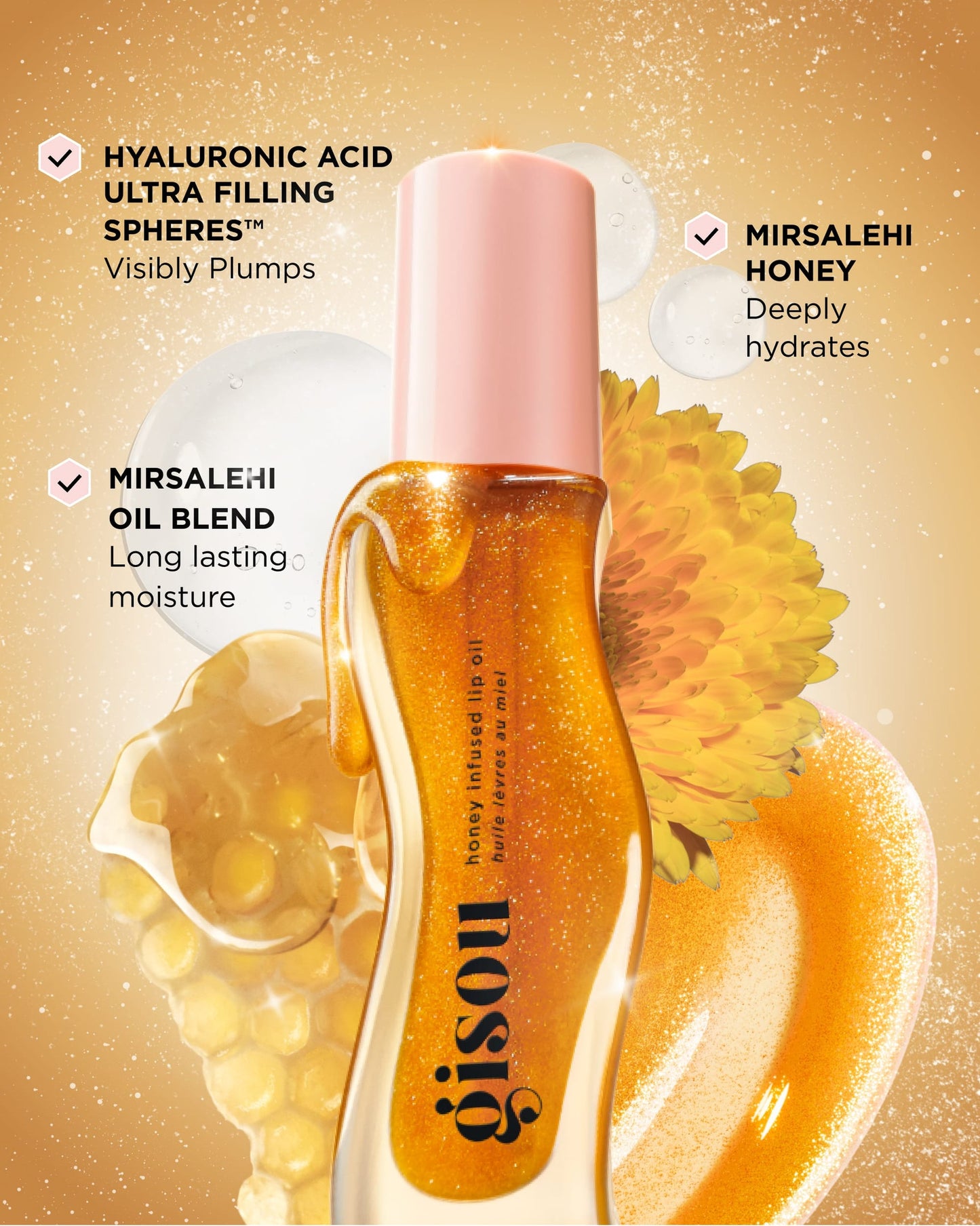 Lip Oil Golden Shimmer Glow - Aceite Labios